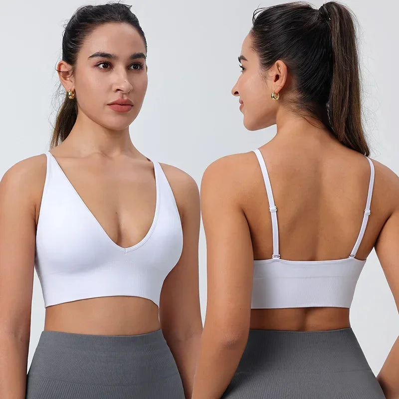WANAYOU Adjustable Shoulder Straps Sports Bra