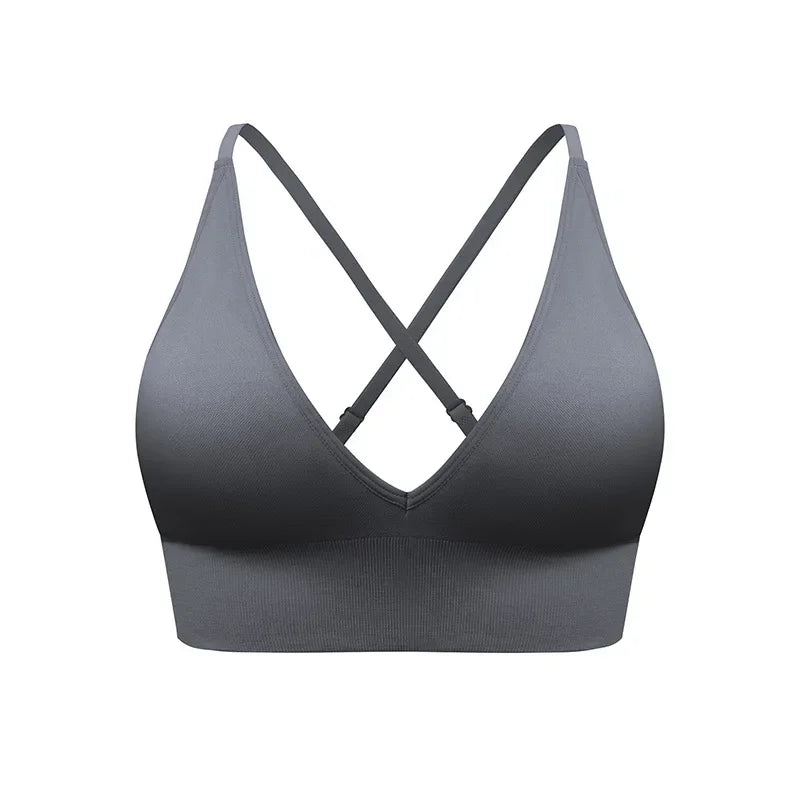WANAYOU Adjustable Shoulder Straps Sports Bra