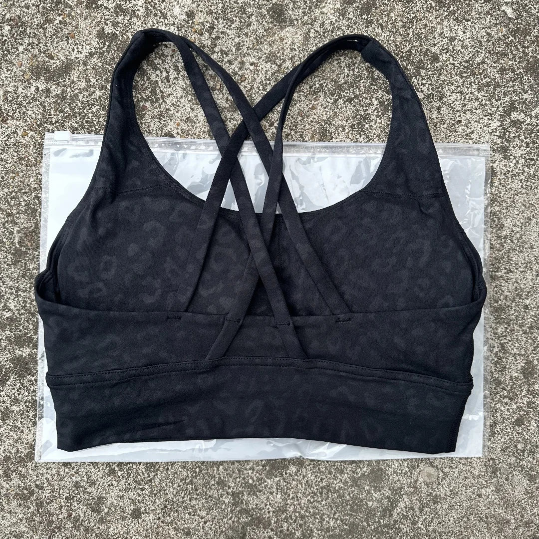 Solid Color Women Cross back Fitness sport Bra