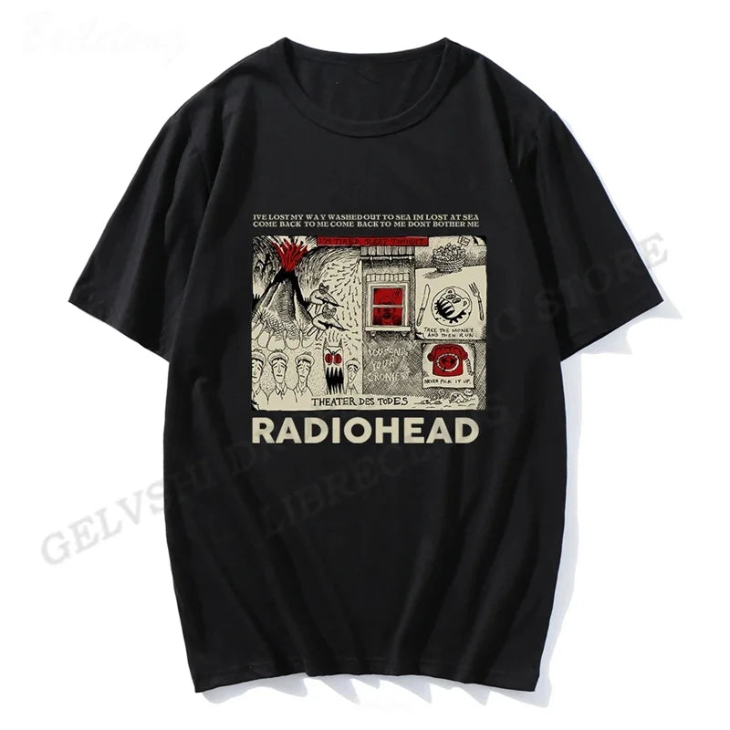 Radiohead T Shirt Men Vintage Classic Tees