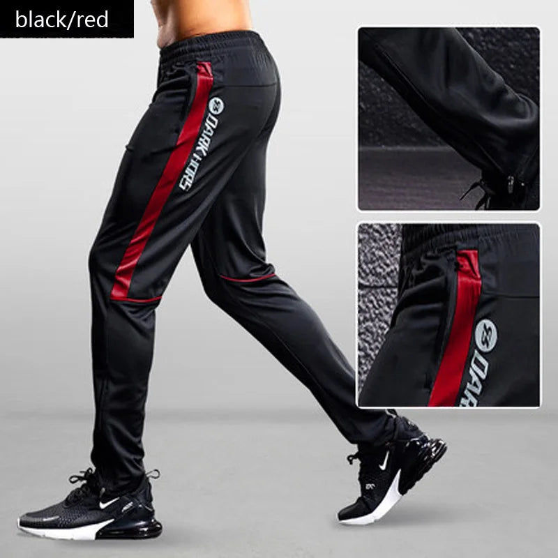 Men Sport Pants Running Pants With Zipper Pockets