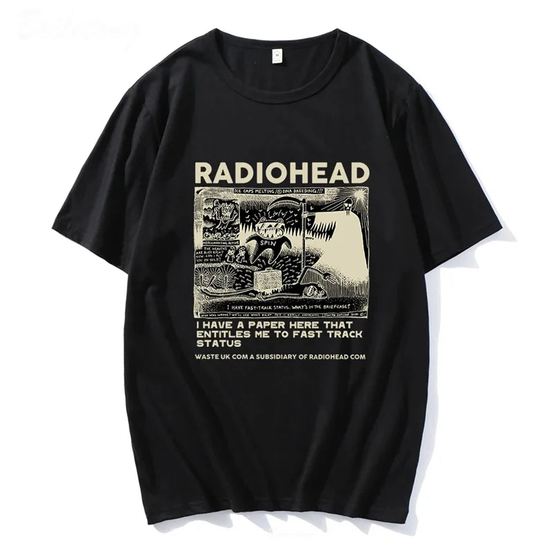 Radiohead T Shirt Men Vintage Classic Tees