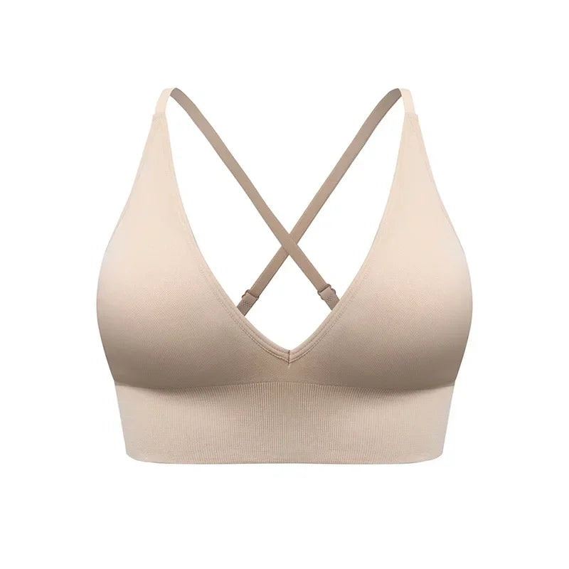 WANAYOU Adjustable Shoulder Straps Sports Bra