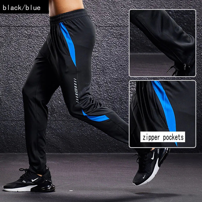 Men Sport Pants Running Pants With Zipper Pockets