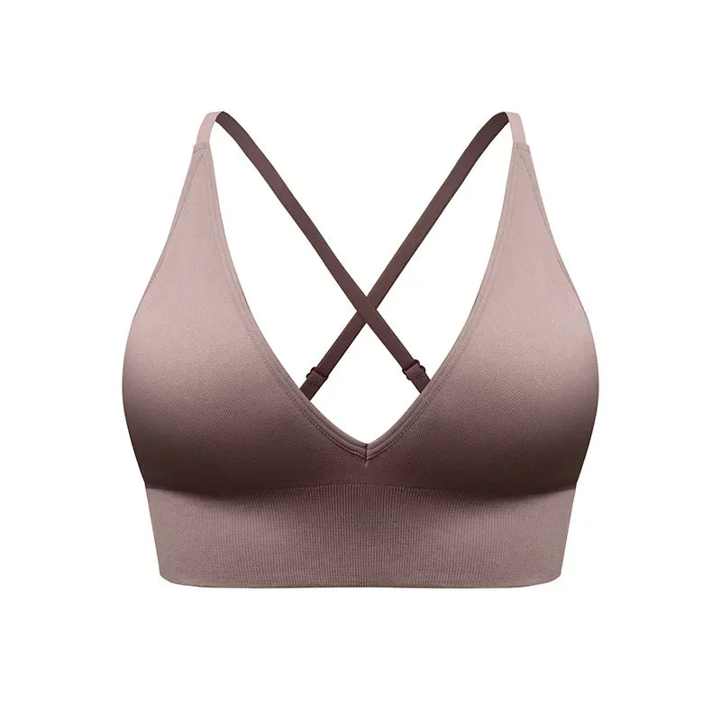 WANAYOU Adjustable Shoulder Straps Sports Bra