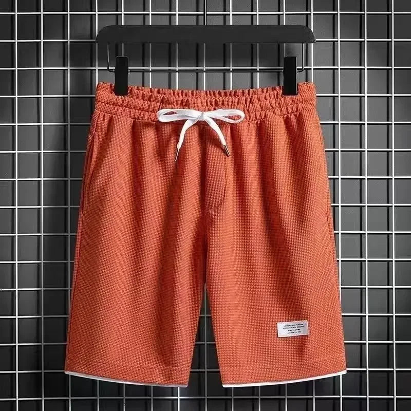 Man Short Pants Elastic Long Drawstring Shorts for Men