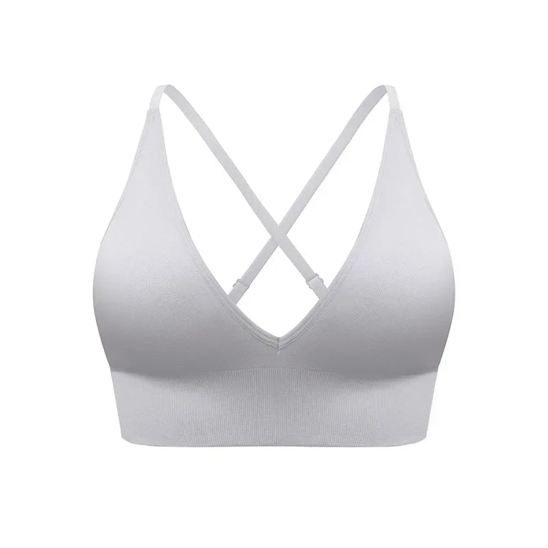 WANAYOU Adjustable Shoulder Straps Sports Bra