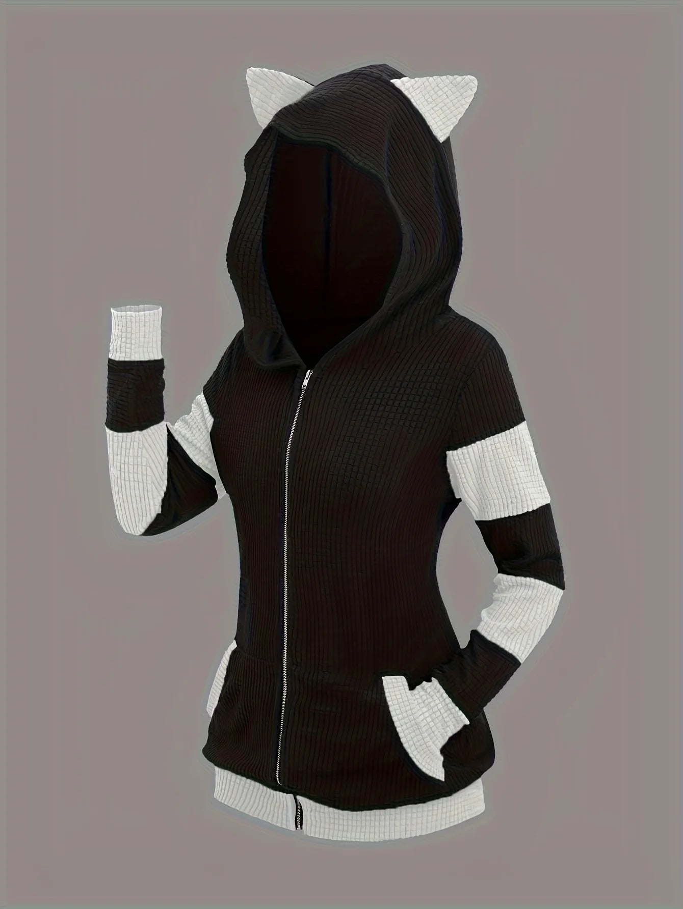European and American fashion hoodie women's new thick cat ears