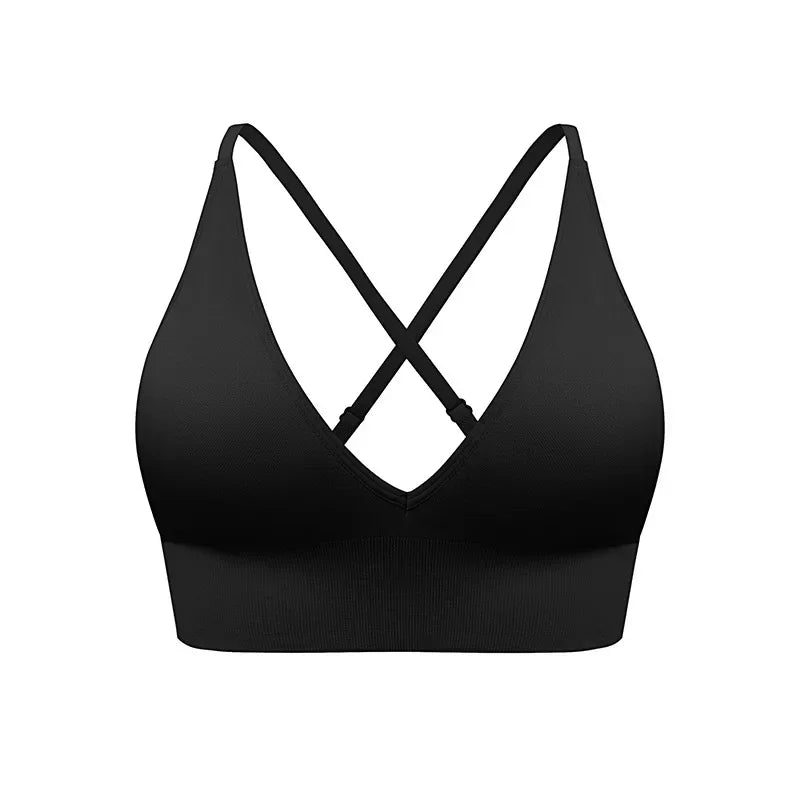WANAYOU Adjustable Shoulder Straps Sports Bra