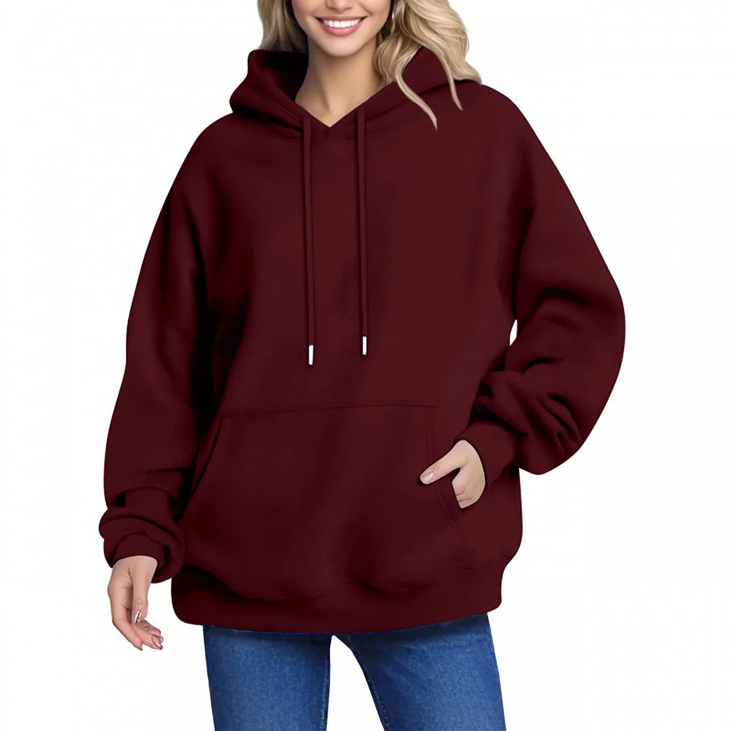 Plain Fleece Hoodies Unisex Wholesale Fashion Pullover Hoodies