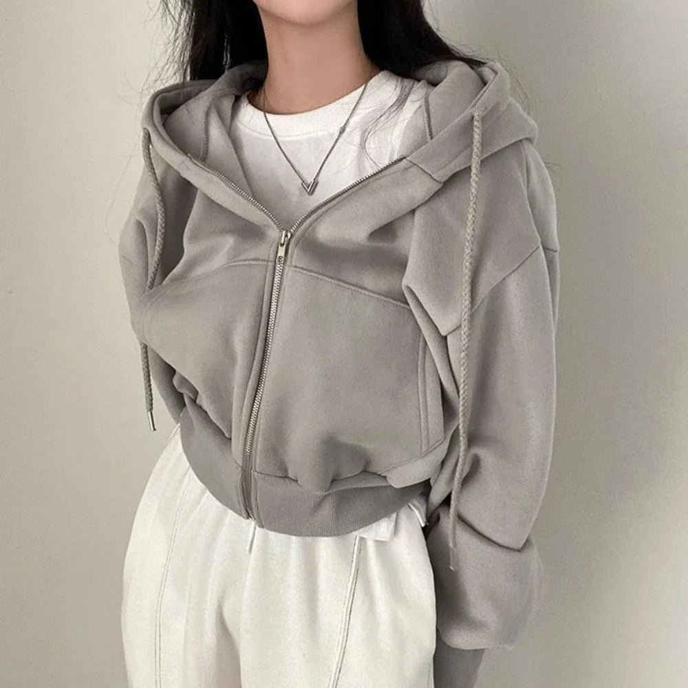 Harajuku Hood Zipper Jackets