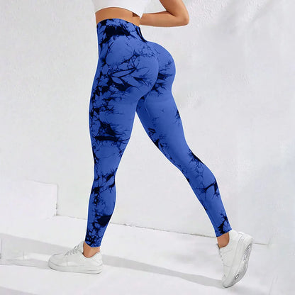 Women Tie Dyed Print Yoga Pants