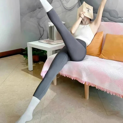 Sports Yoga Bottom Pants Women's High Waisted Hip Lifting Leggings