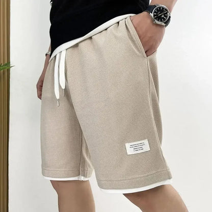 Man Short Pants Elastic Long Drawstring Shorts for Men
