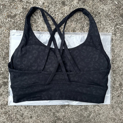 Solid Color Women Cross back Fitness sport Bra
