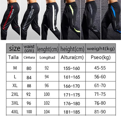Men Sport Pants Running Pants With Zipper Pockets