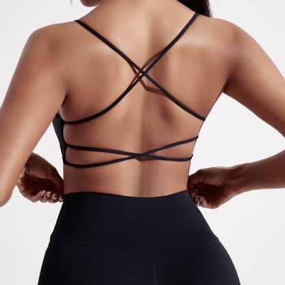Cross Back Straps Fitness Bra