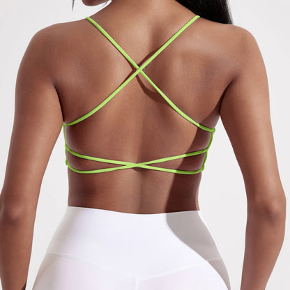 Cross Back Straps Fitness Bra