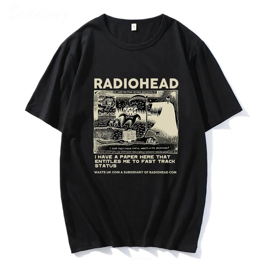 Radiohead T Shirt Men Vintage Classic Tees
