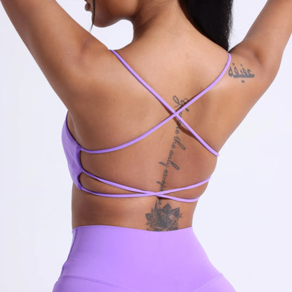 Cross Back Straps Fitness Bra