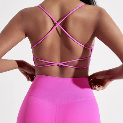 Cross Back Straps Fitness Bra