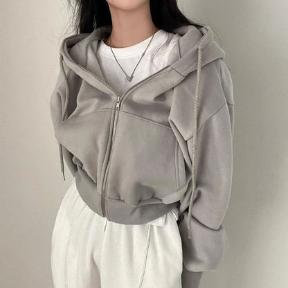 Harajuku Hood Zipper Jackets